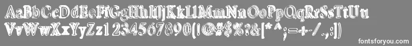 PastoWebfont-Schriftart – Weiße Schriften auf grauem Hintergrund