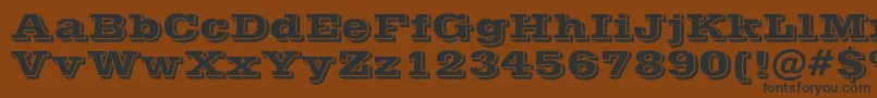 PostofficeBold-fontti – mustat fontit ruskealla taustalla