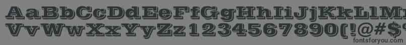 Шрифт PostofficeBold – чёрные шрифты на сером фоне