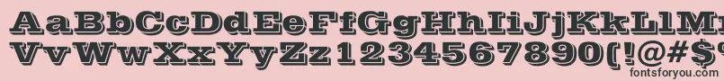 PostofficeBold Font – Black Fonts on Pink Background