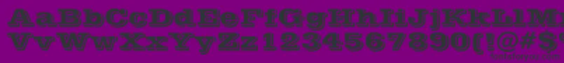 PostofficeBold-Schriftart – Schwarze Schriften auf violettem Hintergrund