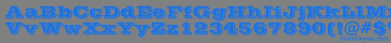 Шрифт PostofficeBold – синие шрифты на сером фоне