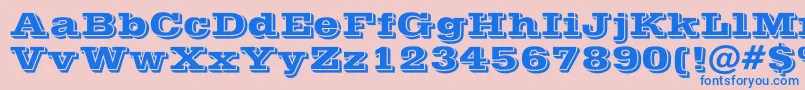 Шрифт PostofficeBold – синие шрифты на розовом фоне