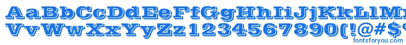 PostofficeBold-fontti – siniset fontit valkoisella taustalla