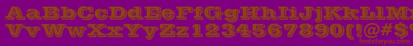 Czcionka PostofficeBold – brązowe czcionki na fioletowym tle