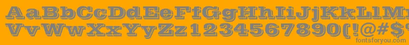 PostofficeBold Font – Gray Fonts on Orange Background