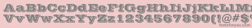 フォントPostofficeBold – ピンクの背景に灰色の文字
