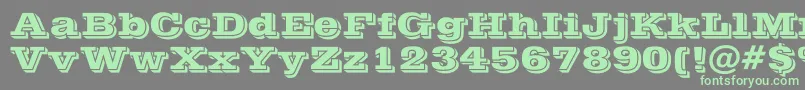 PostofficeBold-Schriftart – Grüne Schriften auf grauem Hintergrund