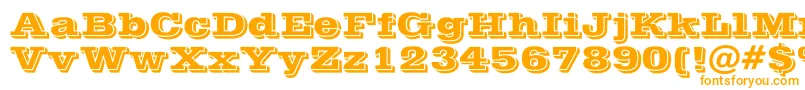 PostofficeBold Font – Orange Fonts on White Background