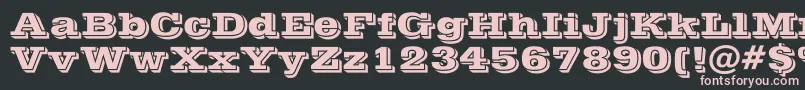 フォントPostofficeBold – 黒い背景にピンクのフォント