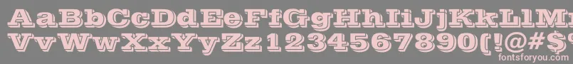PostofficeBold-fontti – vaaleanpunaiset fontit harmaalla taustalla