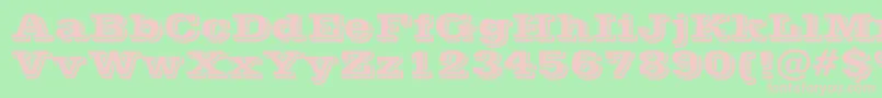 PostofficeBold Font – Pink Fonts on Green Background