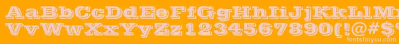 フォントPostofficeBold – オレンジの背景にピンクのフォント