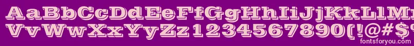 PostofficeBold-Schriftart – Rosa Schriften auf violettem Hintergrund