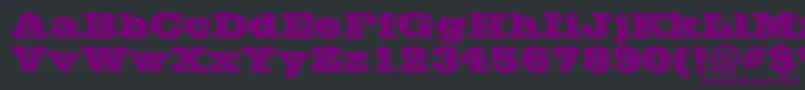 PostofficeBold Font – Purple Fonts on Black Background