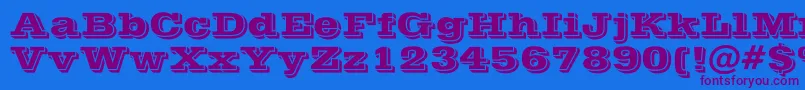 Шрифт PostofficeBold – фиолетовые шрифты на синем фоне