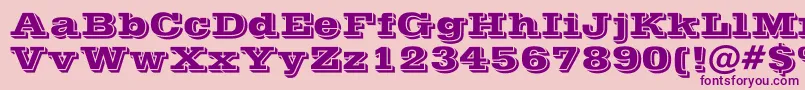 PostofficeBold Font – Purple Fonts on Pink Background