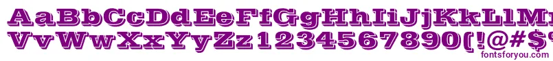 フォントPostofficeBold – 紫色のフォント