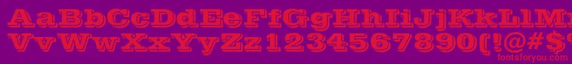 フォントPostofficeBold – 紫の背景に赤い文字