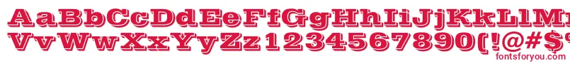 PostofficeBold Font – Red Fonts on White Background