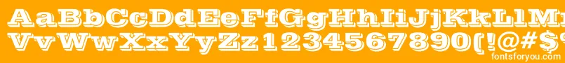 Шрифт PostofficeBold – белые шрифты на оранжевом фоне