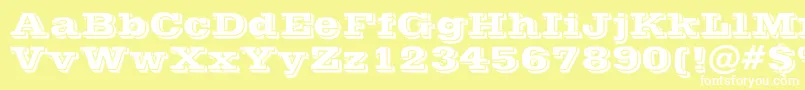 PostofficeBold Font – White Fonts on Yellow Background