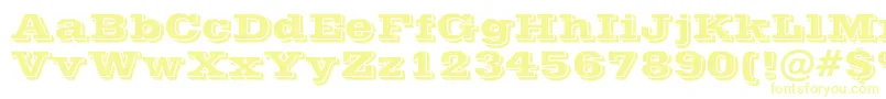 PostofficeBold-fontti – keltaiset fontit valkoisella taustalla
