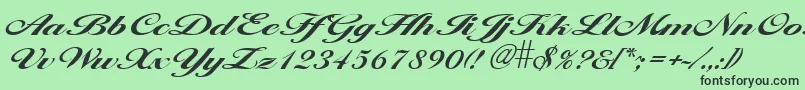 LarisimaBold Font – Black Fonts on Green Background