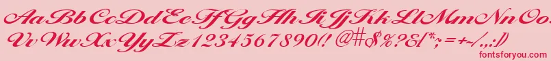 LarisimaBold Font – Red Fonts on Pink Background