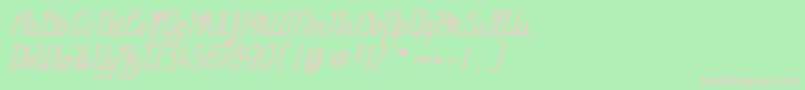 LaBatailleDuSanctuaire Font – Pink Fonts on Green Background