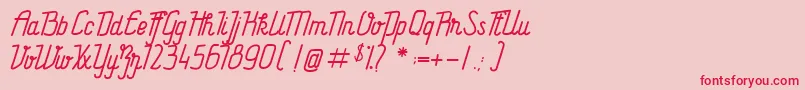LaBatailleDuSanctuaire Font – Red Fonts on Pink Background