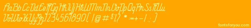LaBatailleDuSanctuaire Font – Yellow Fonts on Orange Background