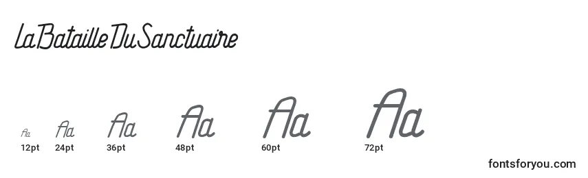 Размеры шрифта LaBatailleDuSanctuaire