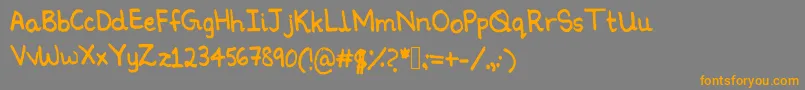 Ninoshandwriting-Schriftart – Orangefarbene Schriften auf grauem Hintergrund