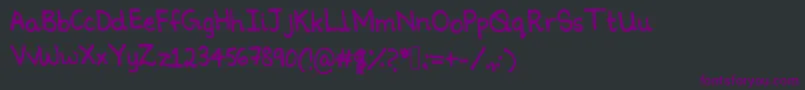 Ninoshandwriting Font – Purple Fonts on Black Background
