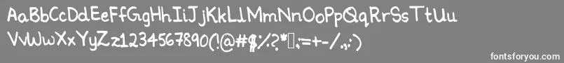 Ninoshandwriting Font – White Fonts on Gray Background