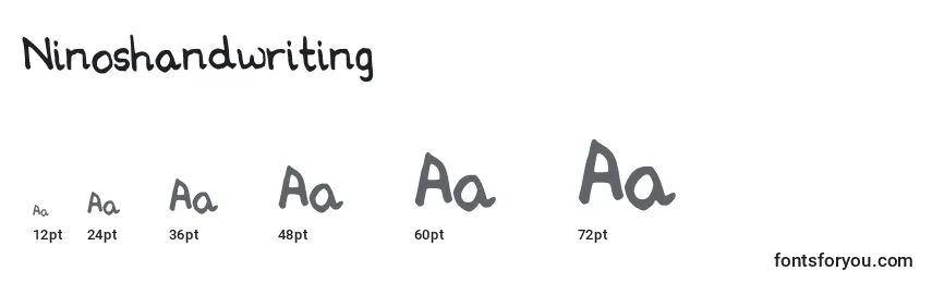 Размеры шрифта Ninoshandwriting