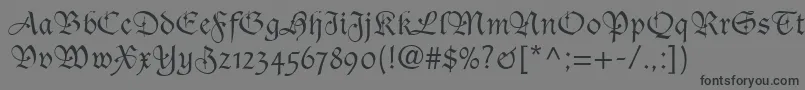 フォントCasualScriptSsi – 黒い文字の灰色の背景