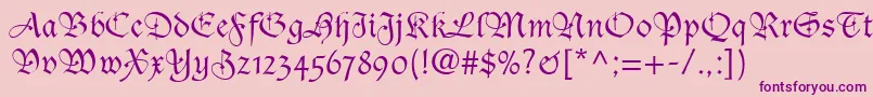 CasualScriptSsi Font – Purple Fonts on Pink Background
