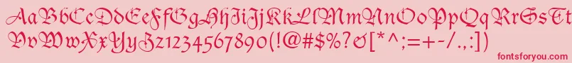 CasualScriptSsi Font – Red Fonts on Pink Background