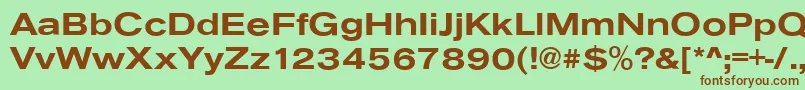 Шрифт AnconaExBold – коричневые шрифты на зелёном фоне