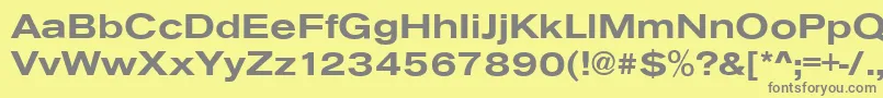 Шрифт AnconaExBold – серые шрифты на жёлтом фоне