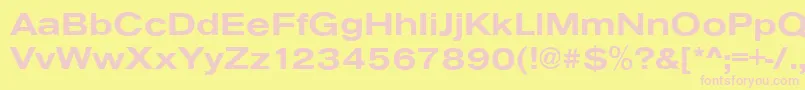 AnconaExBold Font – Pink Fonts on Yellow Background