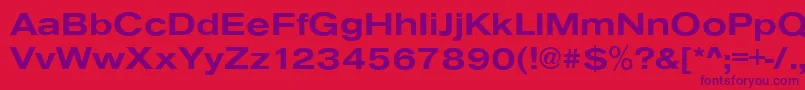 AnconaExBold Font – Purple Fonts on Red Background