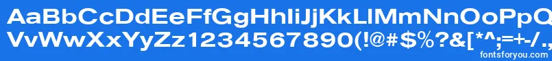 フォントAnconaExBold – 青い背景に白い文字