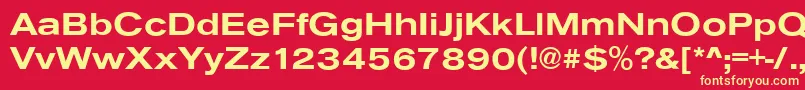 AnconaExBold Font – Yellow Fonts on Red Background
