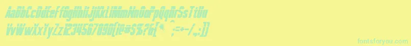 Шрифт PhelpsBoldItalic – зелёные шрифты на жёлтом фоне