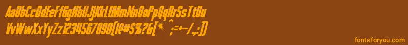 PhelpsBoldItalic Font – Orange Fonts on Brown Background