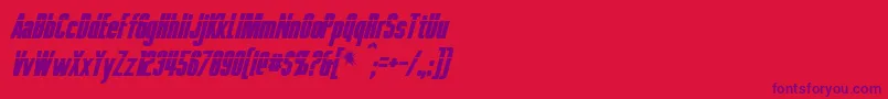 PhelpsBoldItalic Font – Purple Fonts on Red Background