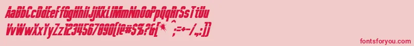 PhelpsBoldItalic Font – Red Fonts on Pink Background